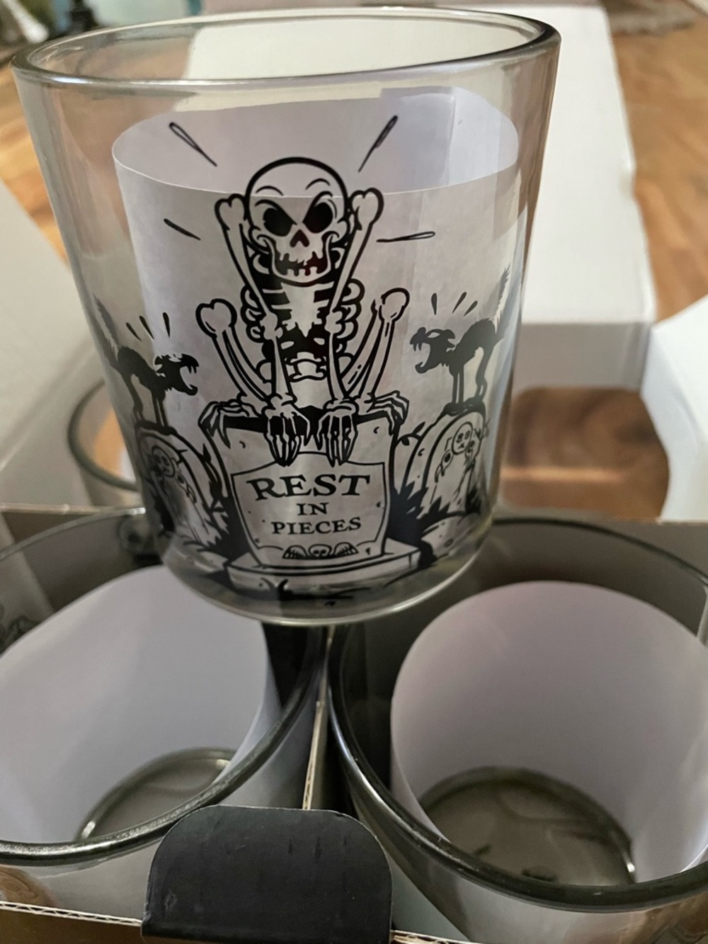 NIB Disney Mickey Mouse Skeleton Dance Glass Set Silly Symphony Halloween 2022 - Picture 10 of 11